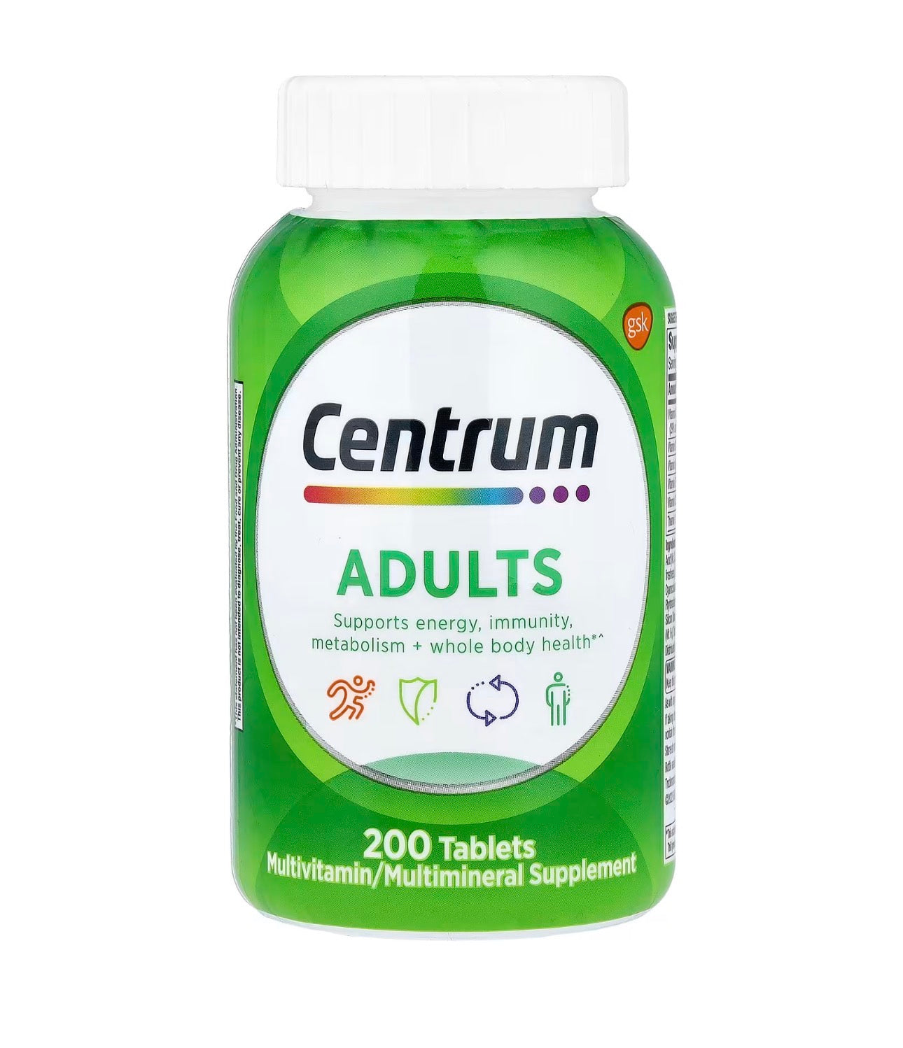 Centrum Adults Multivitamin For Men & Women | Also Helps to Fill Nutrient Gaps for GLP-1 Users | 200 Tablets; Exp 09/2027