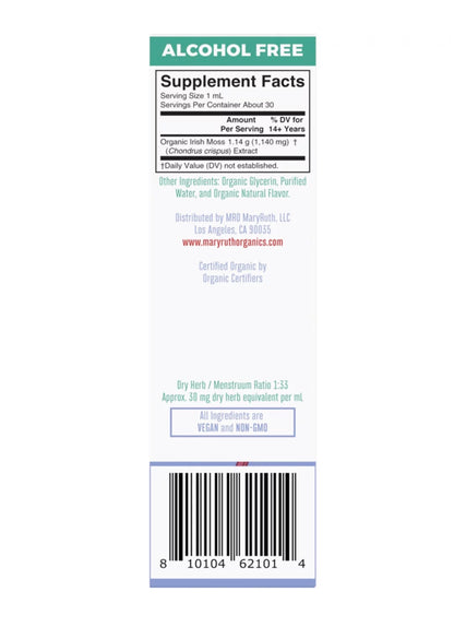 MaryRuth's Sea Moss Liquid Drops | Organic Irish Moss Chondrus Crispus, | Sugar Free, Unflavored | 30ml; Exp 06/2027
