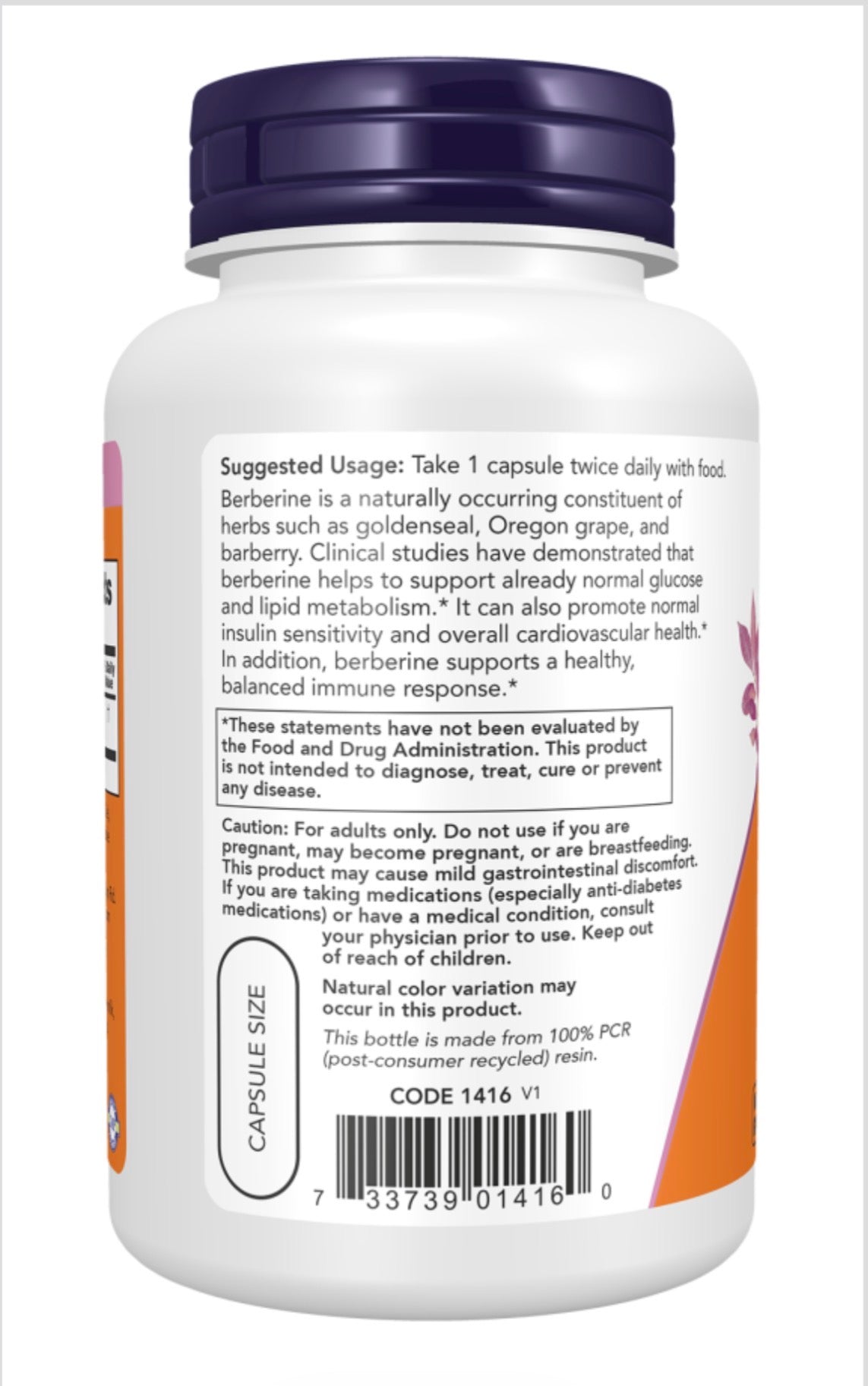 Now Berberine HCL 500mg | Supports Glucose Metabolism | Improves Insulin Sensitivity & Overall Cardiovascular Health | 90 Capsules; Exp 03/2028