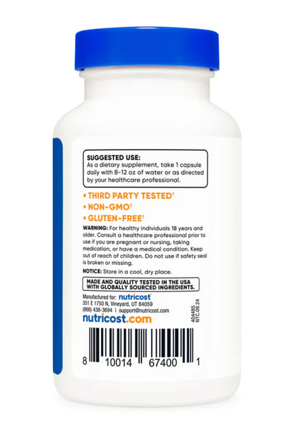 Nutricost R-Alpha Lipoic Acid 100mg | R-ALA | Helps Maintain Blood Sugar Levels | 120 Capsules; Exp 01/2028