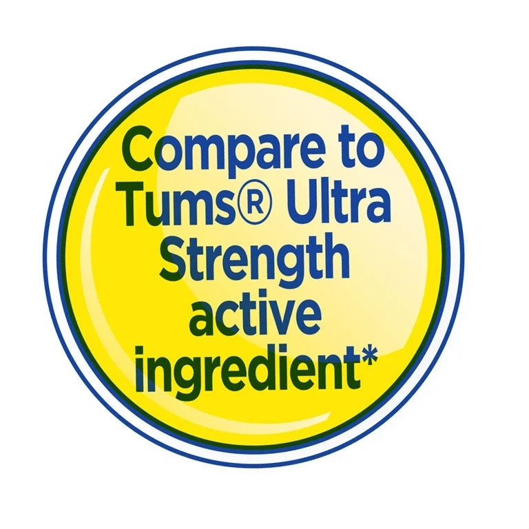 Equate Ultra Strength Antacid | 1000mg Calcium Carbonate | Similar to TUMS | Fast Relief of Upset Stomach, Acid Indigestion, Heartburn | 𝐏𝐞𝐩𝐩𝐞𝐫𝐦𝐢𝐧𝐭 Flavor ~ 160 Chewable Tablets; Exp 03/2027