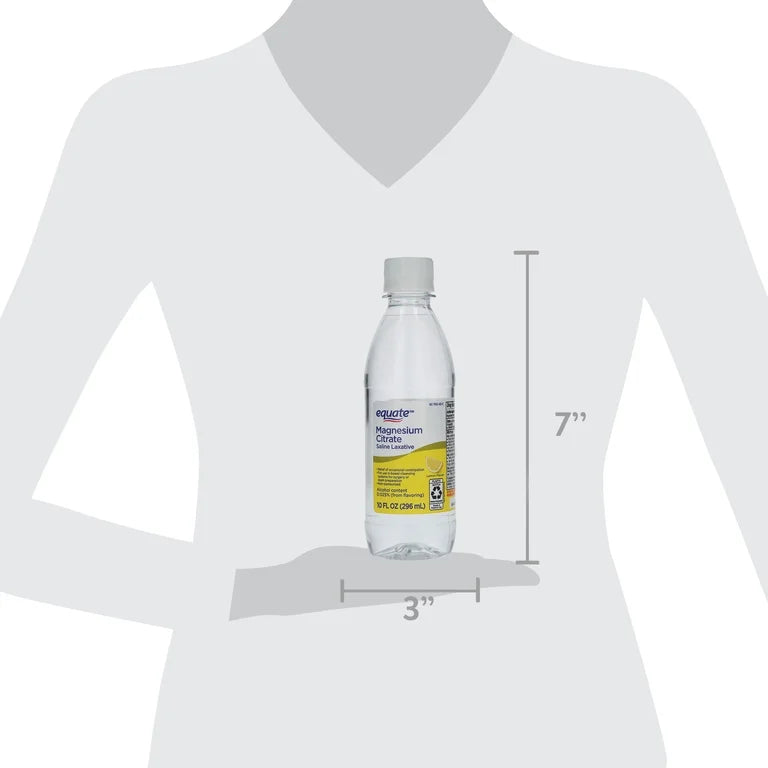 Equate Magnesium Citrate Saline Laxative | Relieves of Occasional Constipation | Lemon Flavor ~ 10oz/296ml; Exp 04/2029