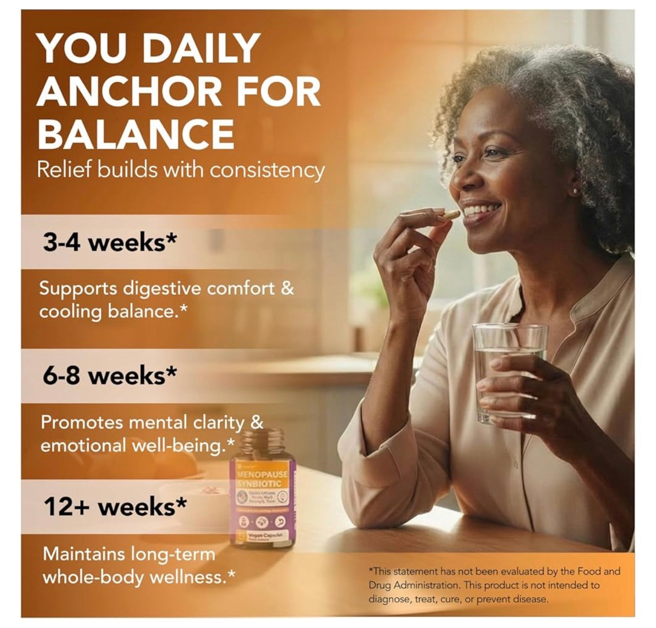 Intimate Rose Menopause Synbiotic with Black Cohosh, Dong Quai, Rhubarb Root, Prebiotic & Probiotic 20 Billion CFU | Complete Menopause Support | Helps Ease Hot Flashes, Night Sweats, Restful Sleep | 60 Capsules; Exp❗️ UNCLEAR 10/2027 👉🏽Check last pic