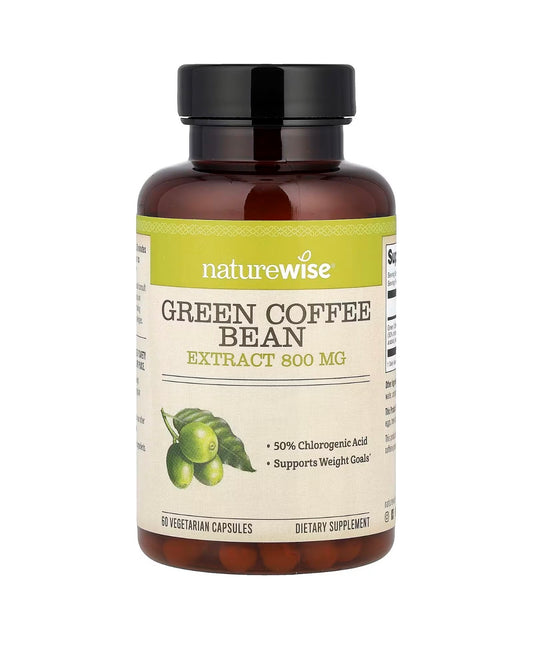 NatureWise Green Coffee Bean Extract 800mg | 60 Capsules; Exp 05/2028