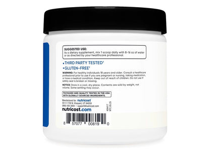 Nutricost BCAA 6000mg 2:1:1 Branched Chain Amino Acids (3000mg of L-Leucine, 1500mg of L-Isoleucine & L-Valine) | Post-Workout | Supports Muscle Recovery | 180 grams; Exp 03/2028