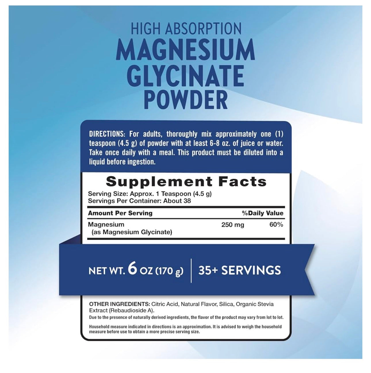 Nature's Truth Magnesium Glycinate 250mg Powder | Supports Muscle Relaxation | Supports Bone, Heart, and Nerve Health | 38 Servings | Lemon Flavor ~ 170g; Exp 03/2027