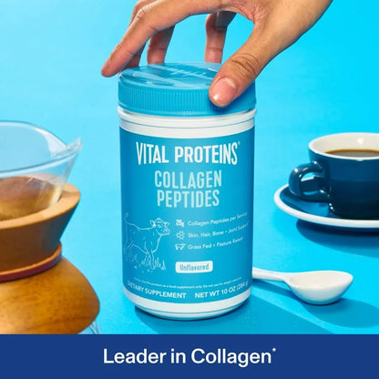 Vital Proteins Collagen Peptides | 20grams of Collagen | Unflavored | 10 oz./ 284g - Exp SMUDGED Nov/2029 - See last picture