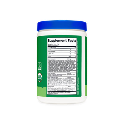 Nutricost Organic Super Greens Powder | 30 Servings | Superfood Drink Mix | Unflavored ~ 11oz/309g; Exp 09/2028