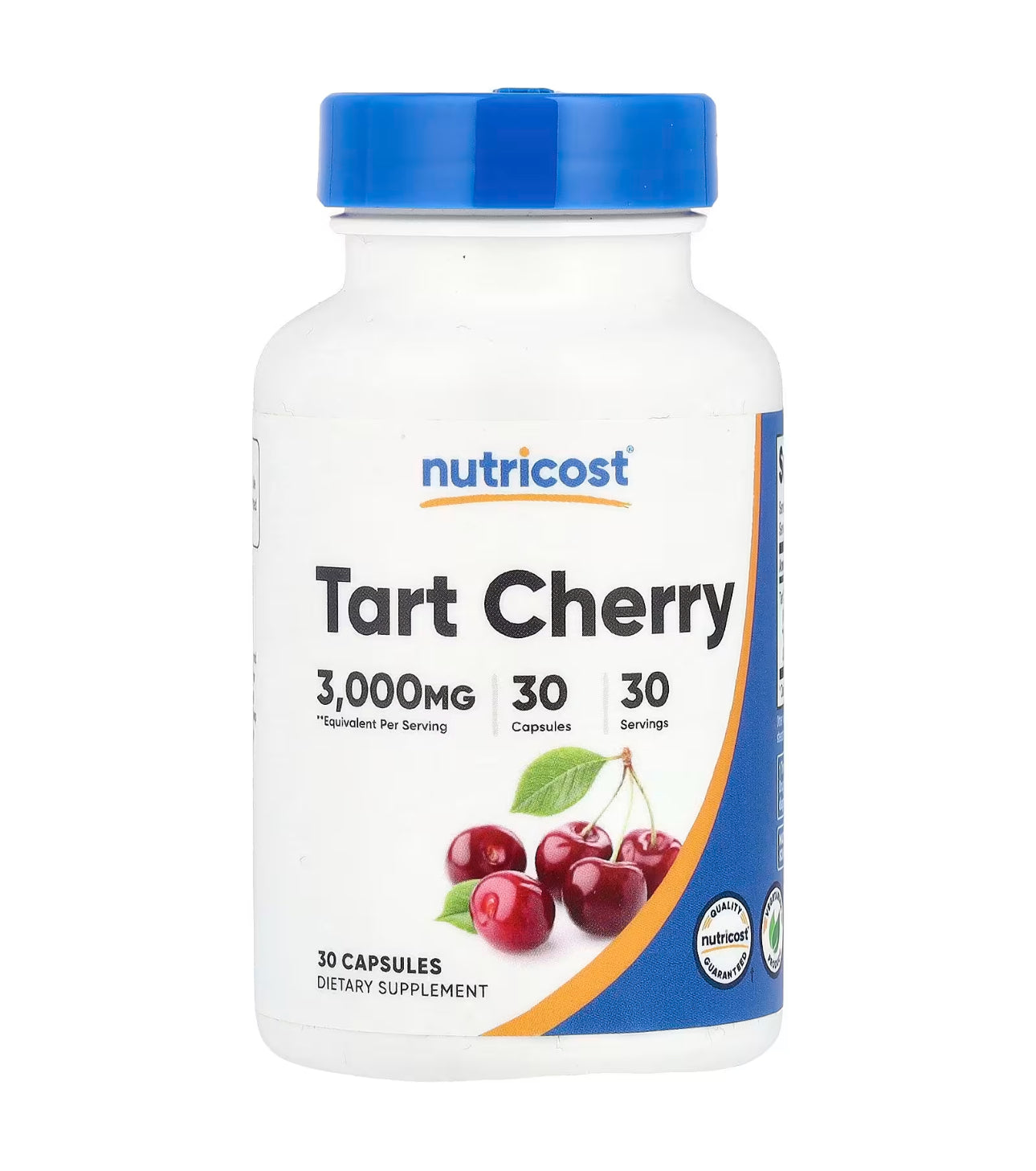 Nutricost Tart Cherry 3,000mg | Anti-Inflammatory | Immune Support | Improves Sleep Quality and Duration | 30 Capsules Exp 08/2027