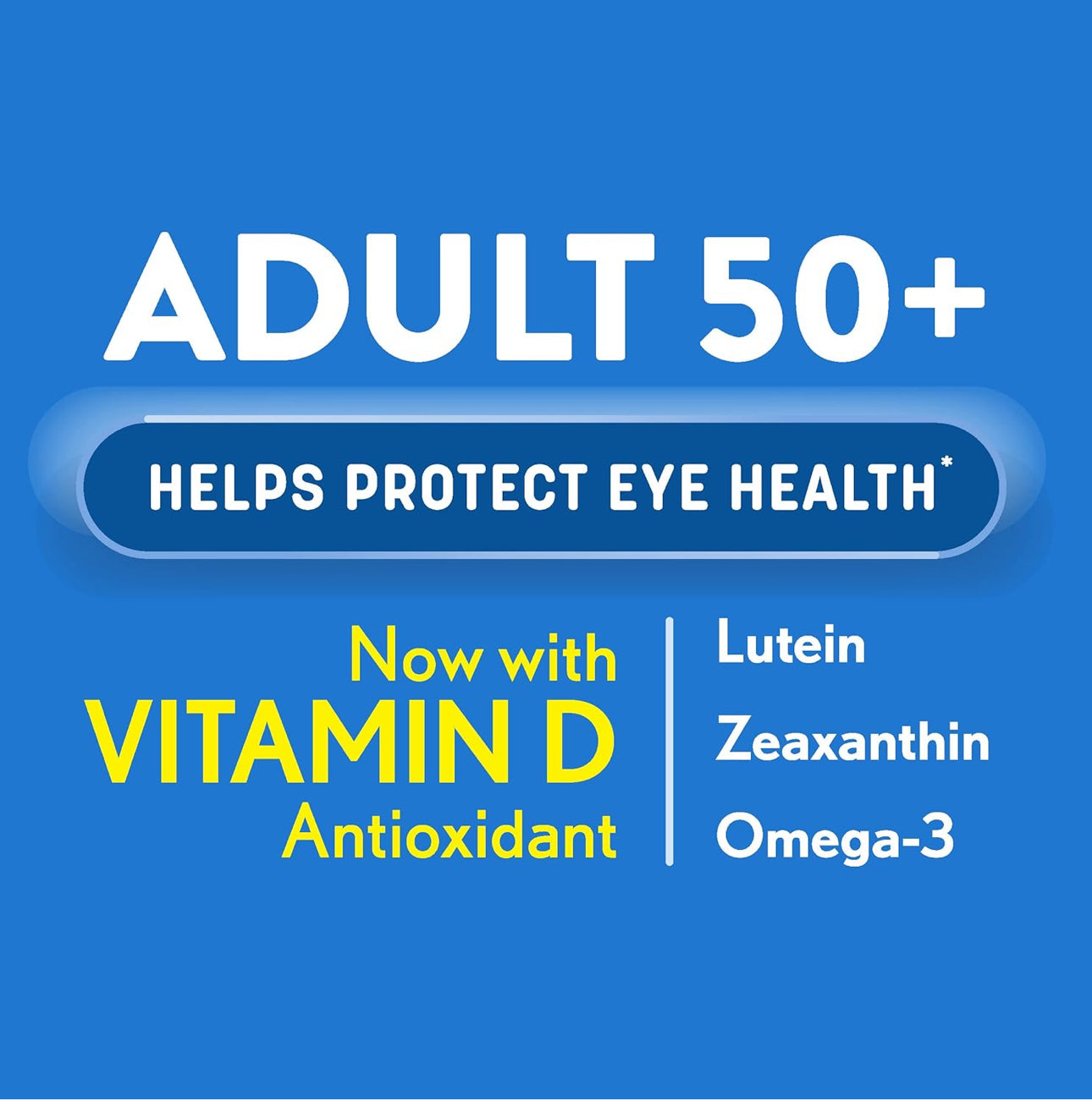 Ocuvite 50+ Eye Multivitamin | for Vision & Ocular Health with Omega-3, Zinc, Vitamins C & E, Lutein, Zeaxanthin & Zinc | for Women and Men, 50 Mini Softgels; Exp 05/2026