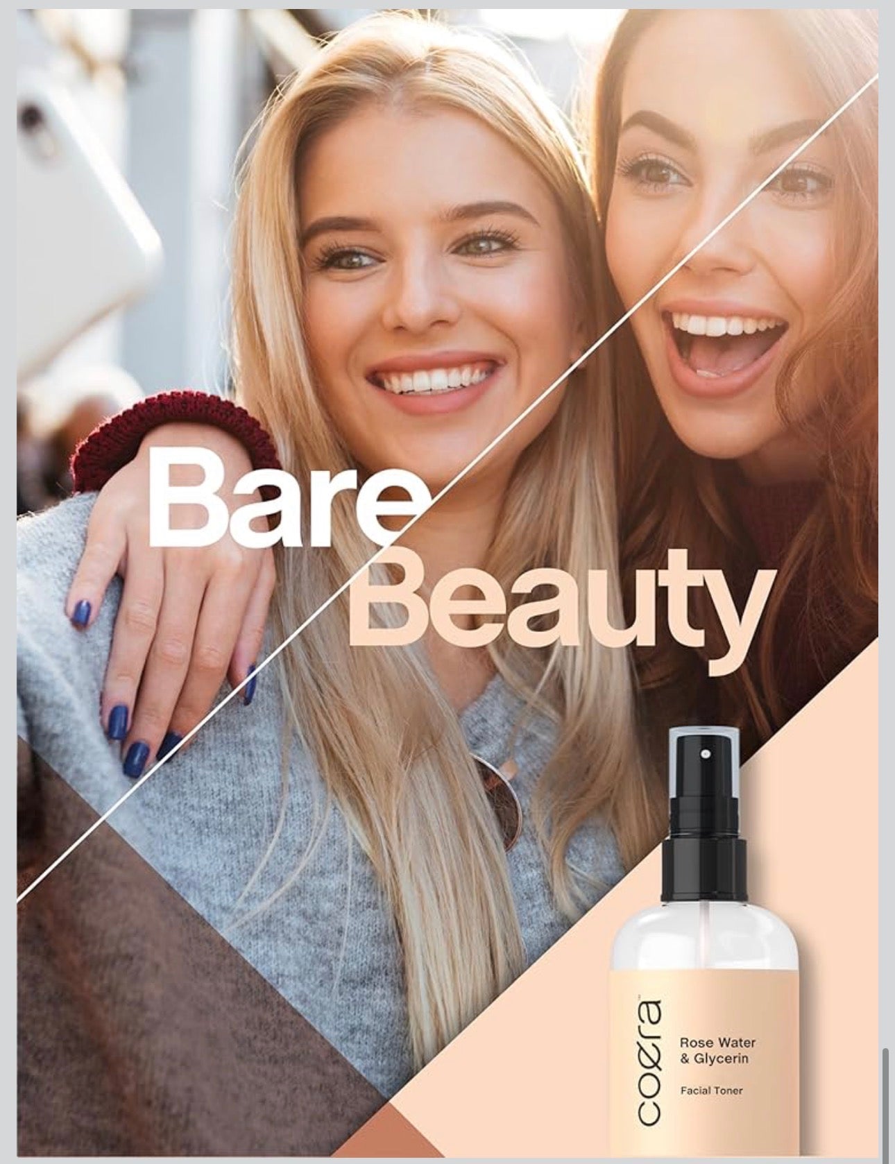 Coera Rose Water & Glycerin Spray for Face  | Facial Toner | Hydrating & Moisturizing for Skin and Hair | Free of Parabens, SLS & Preservatives | 237ml