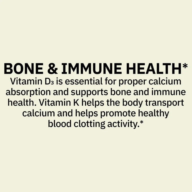 Spring Valley Vitamin K2 + D3 Gummies | 100 mcg Vitamin K2 (Mk-7) & 2000 IU Vitamin D3 | Supports Bone & Immune Health | Fosters Optimal Calcium Absorption & Healthy Blood Clotting | Mixed Berry Flavor ~ 60 Gummies; Exp 06/2027