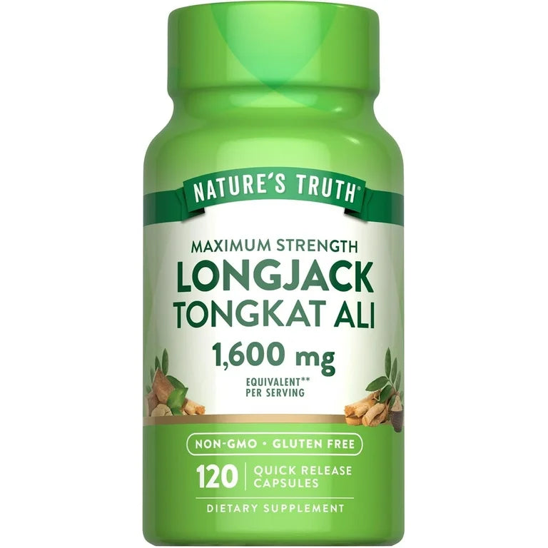 Nature’s Truth Maximum Strength Long Jack Tongkat Ali 1600 mg (per serving) | Concentrated Extract | 120 Quick Release Capsules; Exp 10/2027