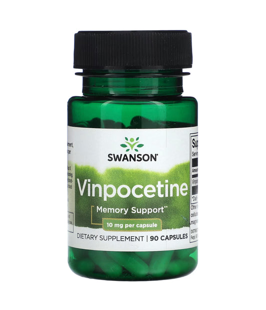 Swanson Vinpocetine 10mg | Memory Support | 90 Capsules; Exp 01/2027