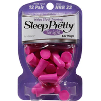Hearos Sleep Pretty Tonight Ear Plugs | Helps Block Snoring | 12 pairs (24 earplugs)
