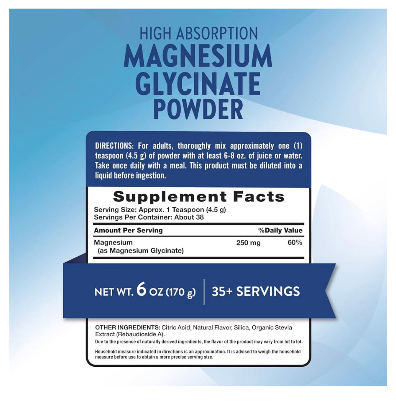 Nature's Truth Magnesium Glycinate 250mg Powder | Supports Muscle Relaxation | Supports Bone, Heart, and Nerve Health | 38 Servings | Lemon Flavor ~ 170g; Exp 10/2027