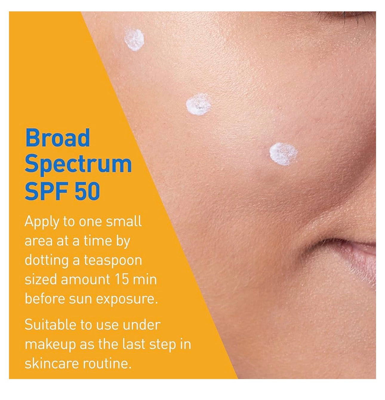 CeraVe 100% Mineral Sunscreen SPF 50, Face sunscreen With Zinc Oxide & Titanium Dioxide, Hyaluronic Acid + Niacinamide + Ceramides | 2.5oz; Exp 04/2026