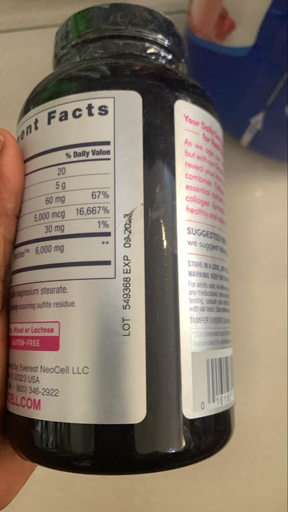 NeoCell Grassfed Collagen + Vitamin C + Biotin | For Glowing Skin | Formerly Super Collagen | Supports Healthy Skin, Hair, Nails & Joints | 360 Tablets; Exp❗️SMUDGED 09/2028 👉🏽See last picture