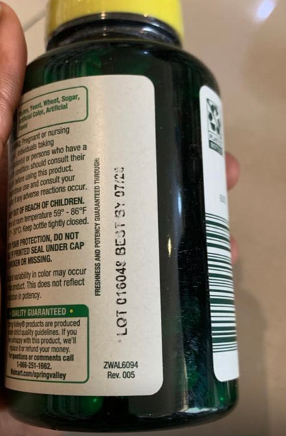 Spring Valley Ginger Root 550 mg | Digestive Health Support | Nausea & Bloating Relief | 100 Capsules; Exp❗️ UNCLEAR 07/2028 👉🏽Check last picture