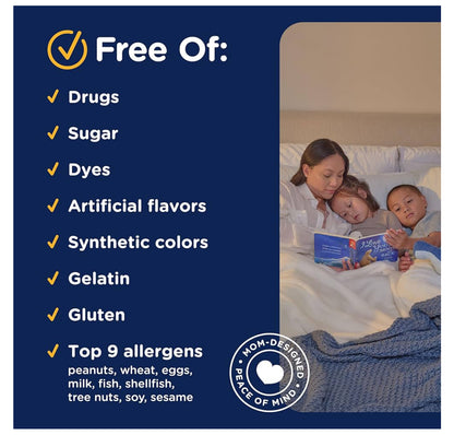 Mommy's Bliss Kids Sleep Chewable | For Kids Age 3 & Above |  35 Servings | Contains Melatonin, Magnesium & Calming Herbs | Sugar Free | Grape Flavor ~ 35 Chewable Tablets; Exp 09/2025