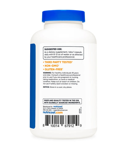 Nutricost Apple Cider Vinegar 500 mg | Improves Digestion, Gut Health & Controls Appetite | 240 Capsules; Exp 02/2028