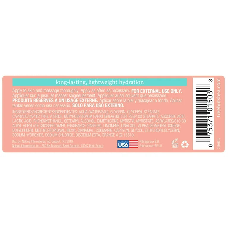 Tree Hut Shea Whipped Body Butter | Lightweight Hydration for Softer, Brighter Skin | 8.4oz/240g