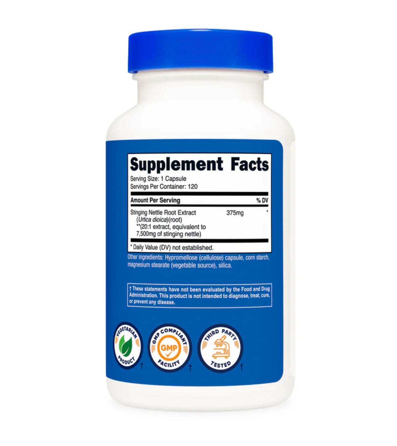 Nutricost Stinging Nettle Root Extract 7500mg | Prostate and Urinary Tract Health | Promotes Healthy Urinary Tract Flow & Frequency | 120 Capsules; Exp 02/2028