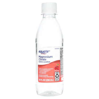 Equate Magnesium Citrate Saline Laxative | Relieves of Occasional Constipation | Cherry Flavor ~ 10oz/296ml; Exp 05/2029