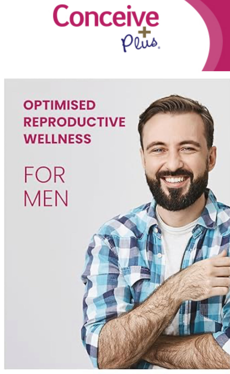 CONCEIVE PLUS Motility Support for Men | Formulated to Boost Sperm Volume & Motility | Vitamin D, Vitamin E, Zinc, Spermidine, Antioxidants | Enhances Sex Drive | 60 Capsules; Exp 11/2028 (New Look)