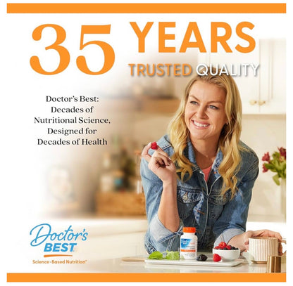 Doctor's Best Natural Vitamin K2 100 mcg (MK-7) | Tissue & Bone Health Support | 60 Capsules; Exp 09/2027