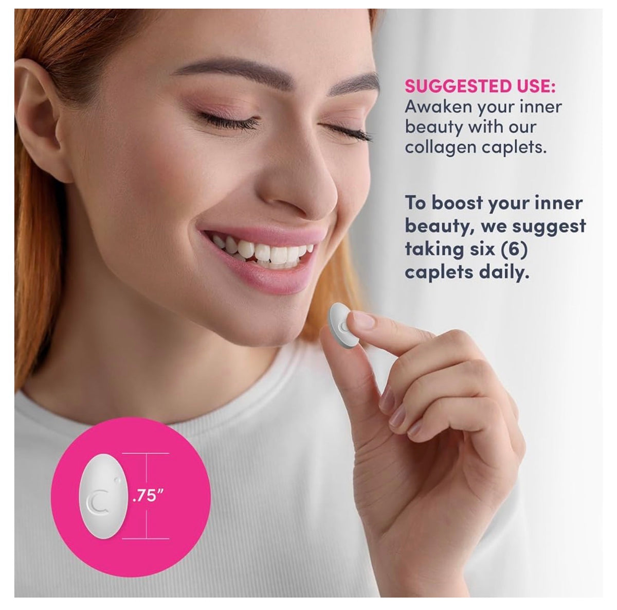 NeoCell Grassfed Collagen Bio-Peptides + Vitamin C + Biotin | Formerly Super Collagen | For Glowing Skin | 180 Caplets; Exp 11/2028 (New Look)