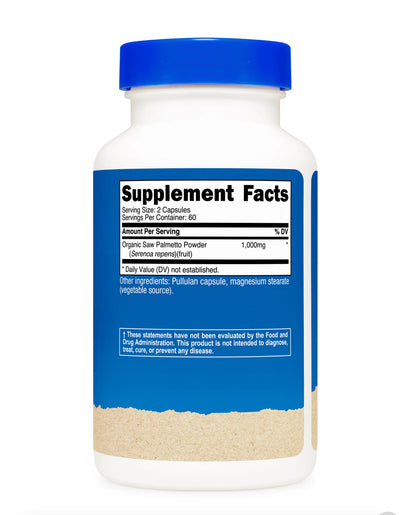 Nutricost Saw Palmetto 1000 mg | Prostate and Urinary Health | 120 Capsules; Exp❗️UNCLEAR 07/2027 👉🏽See last picture