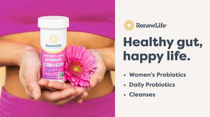 RenewLife Ultimate Flora Women's Care Probiotic 25 Billion CFU | 90 Day Supply | Supports Digestive, Immune, Urinary & Vaginal Health | Helps Maintain Healthy Vaginal pH & Microflora Levels | 90 Capsules, Exp 08/2025 - No Paperpack