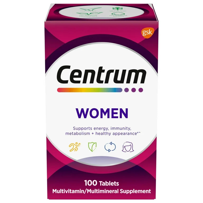 Centrum Multivitamin for Women | Multivitamin/Multimineral Supplement With Iron, Vitamin D3 | 100 Tablets; Exp 10/2027❗️Limited Edition Pack 👉🏽Check last picture