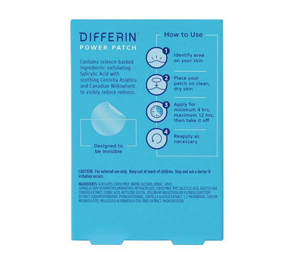 Differin Acne-Prone Pimple Patches | Formulated with Salicylic Acid and Centella | Fast Triple Action Power Patch for Day & Night | 36 Patches
