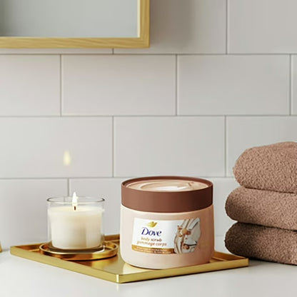 Dove Brown Sugar & Coconut Butter Exfoliating Body Scrub For Silky Smooth Skin | Exfoliates & Restores Skin | 15oz/425g