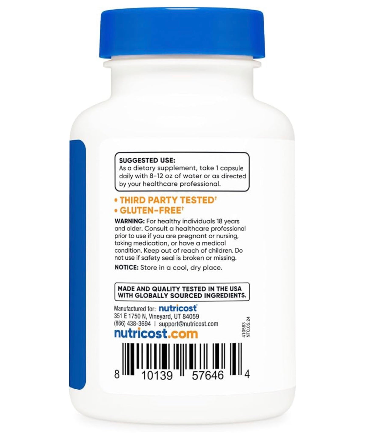 Nutricost Lithium Ororate 10mg | Brain and Nervous System Health | Supports Healthy Mood, Emotional Wellness, Behavior, Memory & Neurotransmitter Activity | 120 Capsules; Exp 09/2028