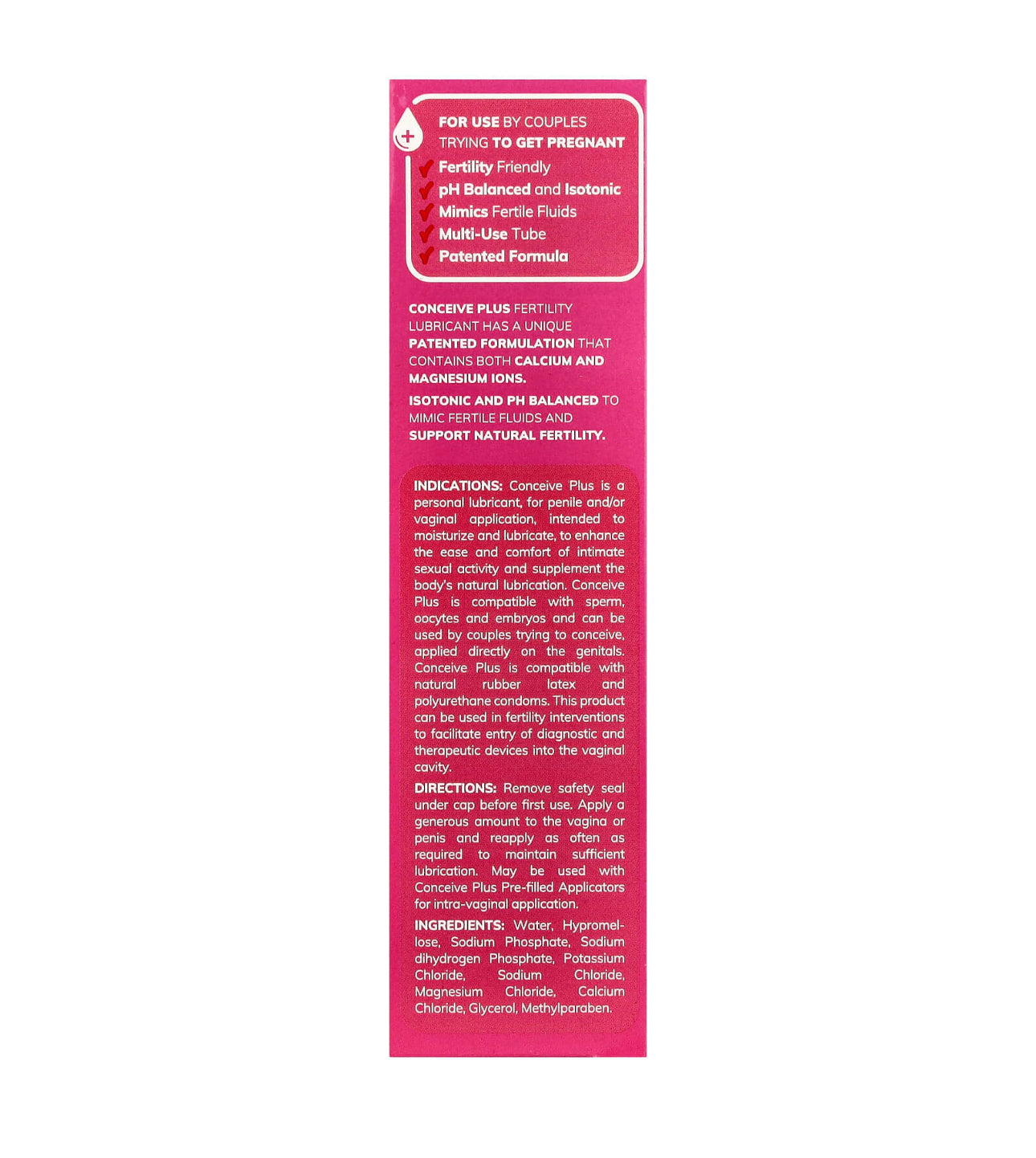 CONCEIVE PLUS Fertility Lubricant | Supports Sperm Viability | Fertility Friendly | For Use By Couples Trying To Get Pregnant | Mimics Fertile Fluids | 𝐌𝐮𝐥𝐭𝐢-𝐔𝐬𝐞 𝐓𝐮𝐛𝐞 - 𝟕𝟓𝐦𝐥; Exp 02/2028