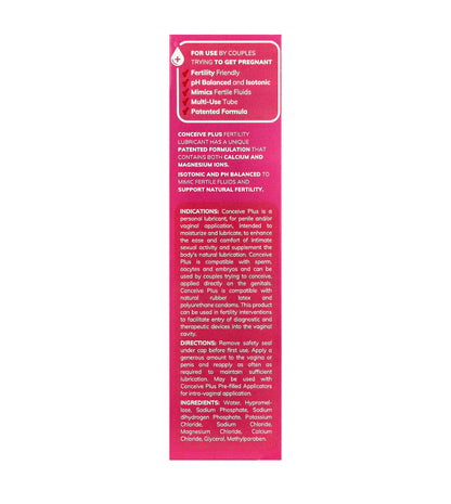 CONCEIVE PLUS Fertility Lubricant | Supports Sperm Viability | Fertility Friendly | For Use By Couples Trying To Get Pregnant | Mimics Fertile Fluids | 𝐌𝐮𝐥𝐭𝐢-𝐔𝐬𝐞 𝐓𝐮𝐛𝐞 - 𝟕𝟓𝐦𝐥; Exp 02/2028