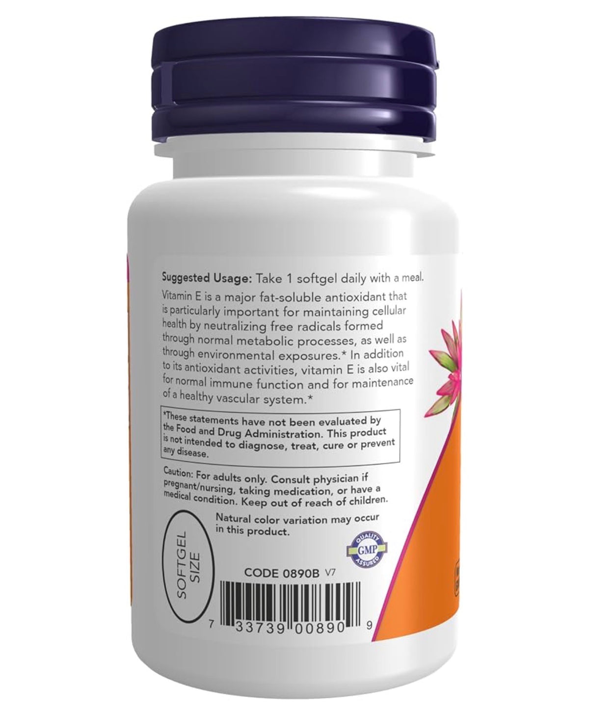 NOW Vitamin E-400iu (268mg) with Mixed Tocopherols (E400)| Antioxidant Protection | 50 Softgels; Exp 05/2030