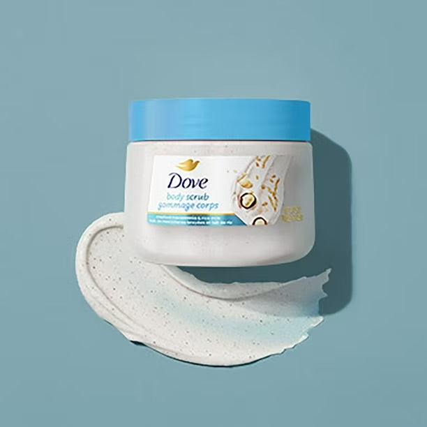 Dove Crushed Macadamia & Rice Milk Exfoliating Body Scrub 15oz/425g