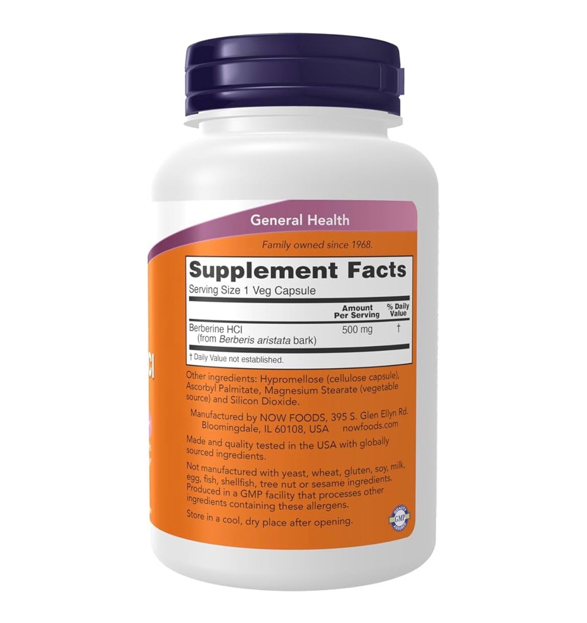 Now Berberine HCL 500mg | Supports Glucose Metabolism | Improves Insulin Sensitivity & Overall Cardiovascular Health | 90 Capsules; Exp 03/2028