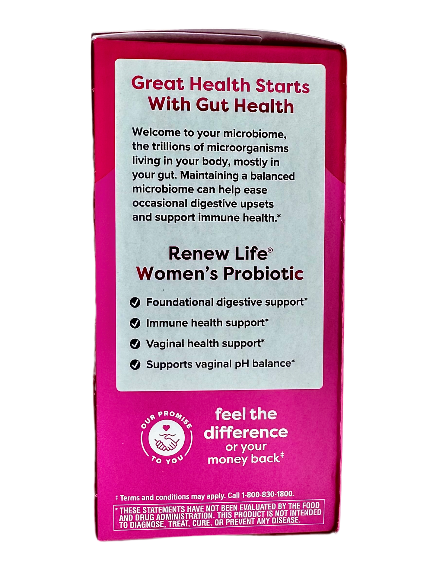 RenewLife Women's Probiotic 50 Billion CFUs | with Prebiotic + Cranberry | 8 Diverse Strains | 30 Vegetarian Capsules Exp 07/2026