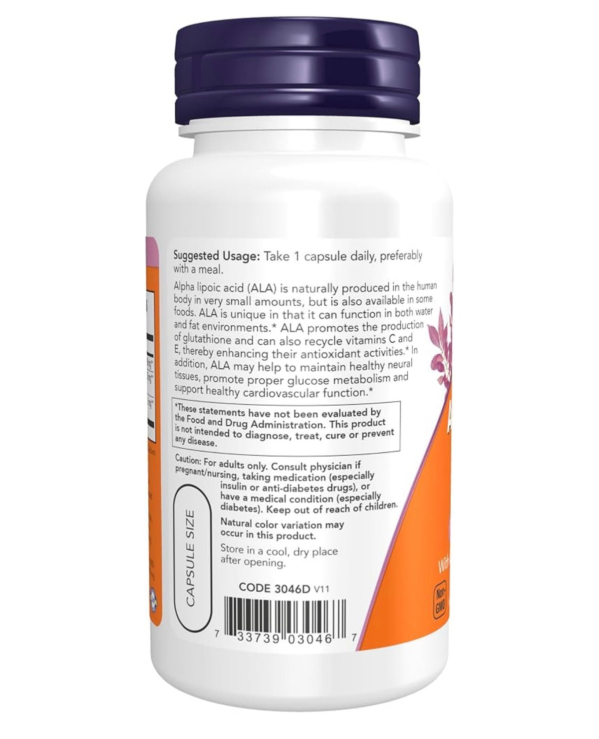 NOW Extra Strength Alpha Lipoic Acid 600mg with Grape Seed Extract & Bioperine | Supports Glutathione Production | Free Radical Scavenger | 60 Capsules; Exp 06/2030