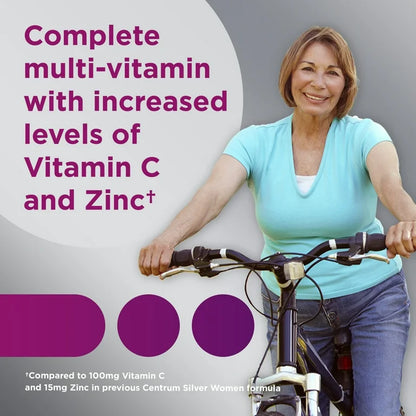 Centrum Silver Womens 50+ | Complete Multivitamin for Women Over 50 | 65 Tablets, Exp 07/2027