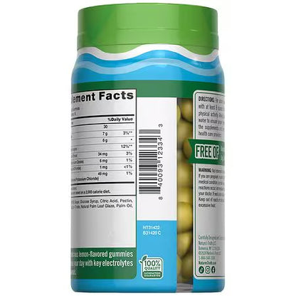 Nature's Truth Electrolyte Hydration Gummies | Hydration Support | Calcium, Magnesium, Potassium | Delicious Lemon Flavor 48 Gummies Exp 12/2025