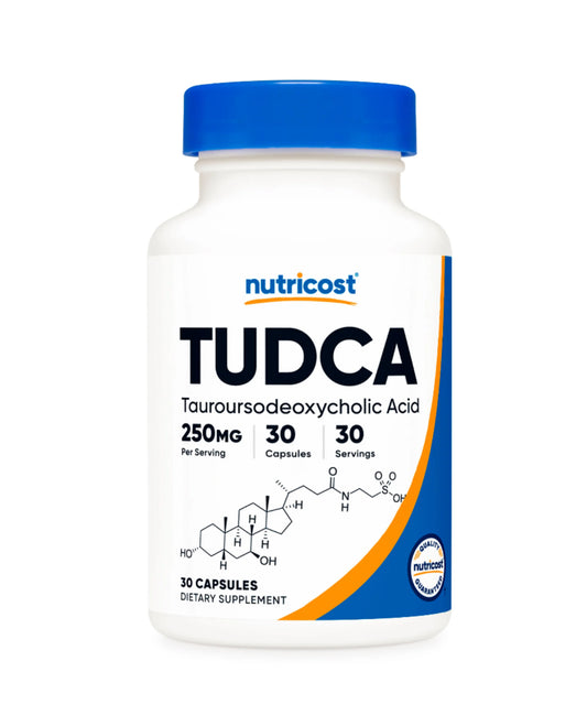 Nutricost TUDCA 250mg (Tauroursodeoxycholic Acid) | Digestive Support (Esp. for Fats), Promotes Healthy Liver & Kidney Function | Supports Brain, Cellular and Eye Health | Liver & Kidney Cleanse & Detox | 𝟑𝟎 𝑪𝒂𝒑𝒔𝒖𝒍𝒆𝒔; Exp 03/2028