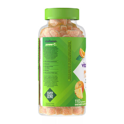 Vitafusion Power C Vitamin C Gummies | Immune Support | For Healthy Glowing Skin | Orange Flavored | 220 Gummies; Exp 11/2025