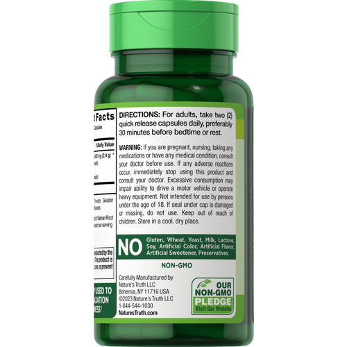 Nature's Truth Valerian Root 2400 mg | Traditionally Used to Support Relaxation and Calmness | 90 Capsules; Exp 04/2027