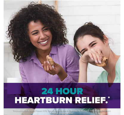 Prilosec OTC, Omeprazole Delayed Release 20mg, Acid Reducer | Treats Frequent Heartburn for 24 Hour Relief, All Day, All Night | 42 Tablets; Exp 01/2026
